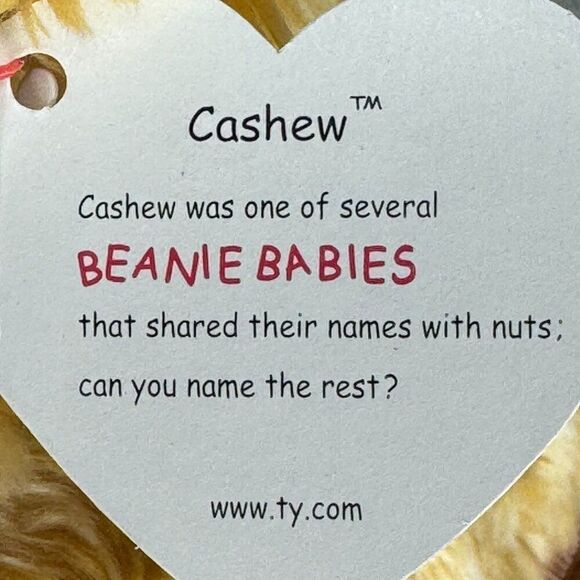 Ty The Beanie Buddies Collection “CASHEW” the Bear RETIRED - Picture 4 of 6